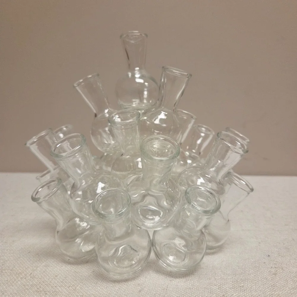 Clear Glass Multi Bud Vase Cluster Floral Centerpiece Propagation Station